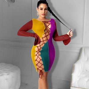 Colorful sexy dress